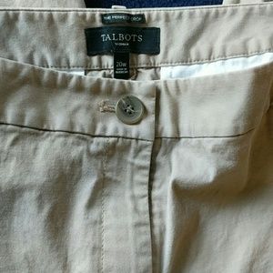 Talbot's Khaki Cropped Pants size 20